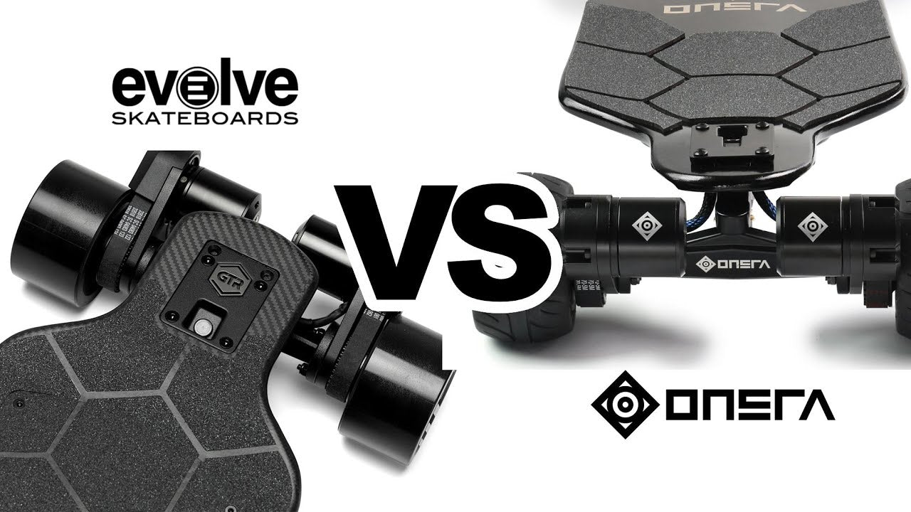 Electric skateboard & electric longboard – ONSRA vs Evolve: echter Vergleich, Drehmoment, Reichweite, Stabilität