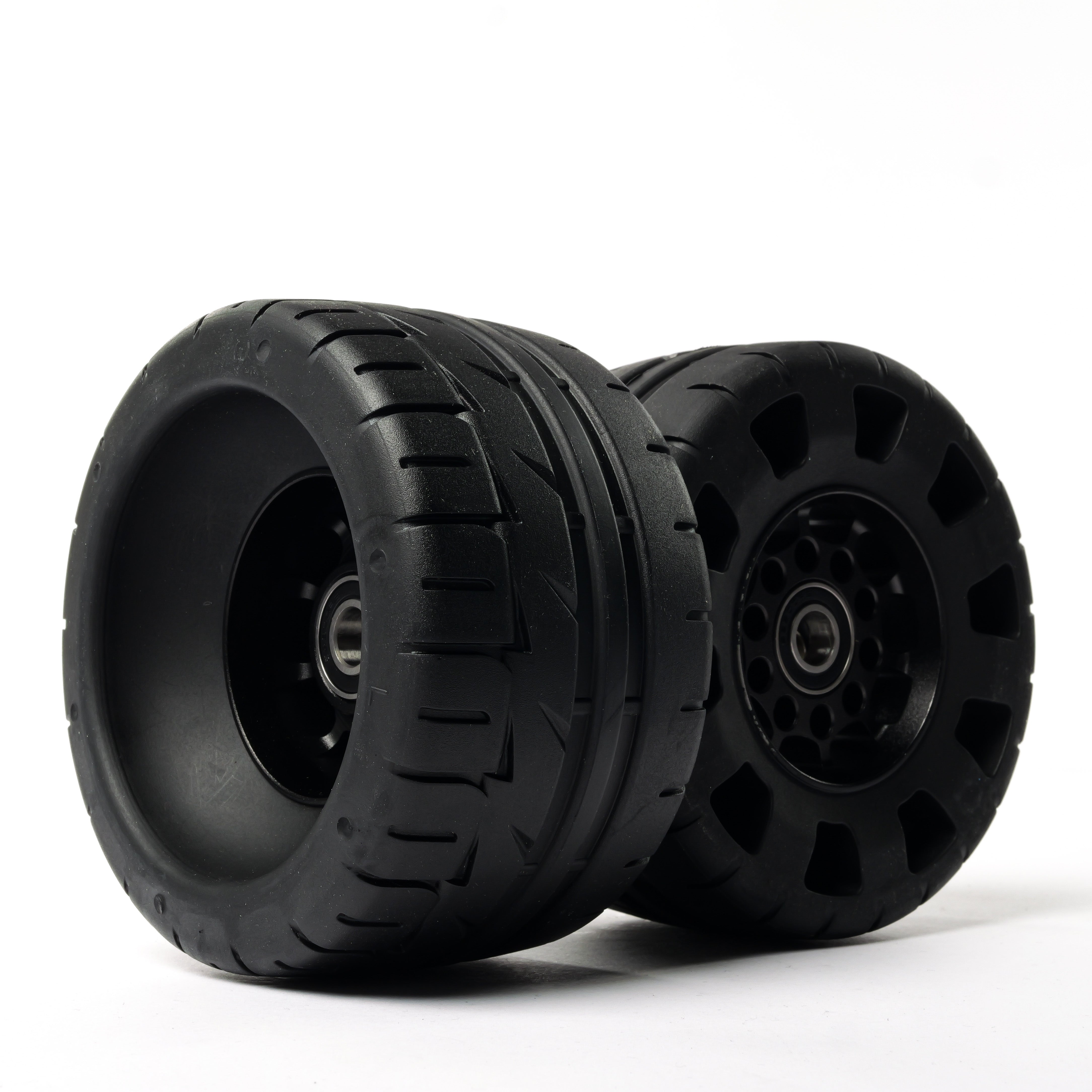 Onsra 115mm x 65mm 70A black rubber electric skateboard wheel with street tread pattern