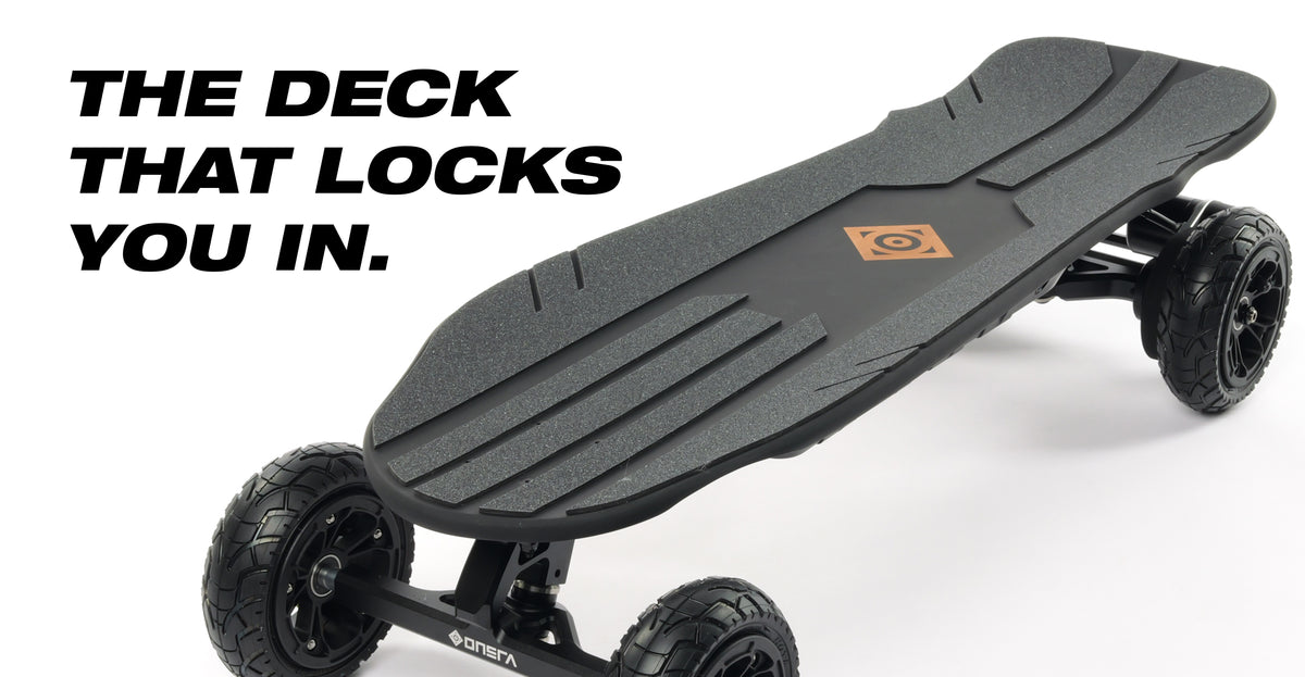 ONSRA Challenger Pro All-Terrain concave deck – "The deck that locks you in"
