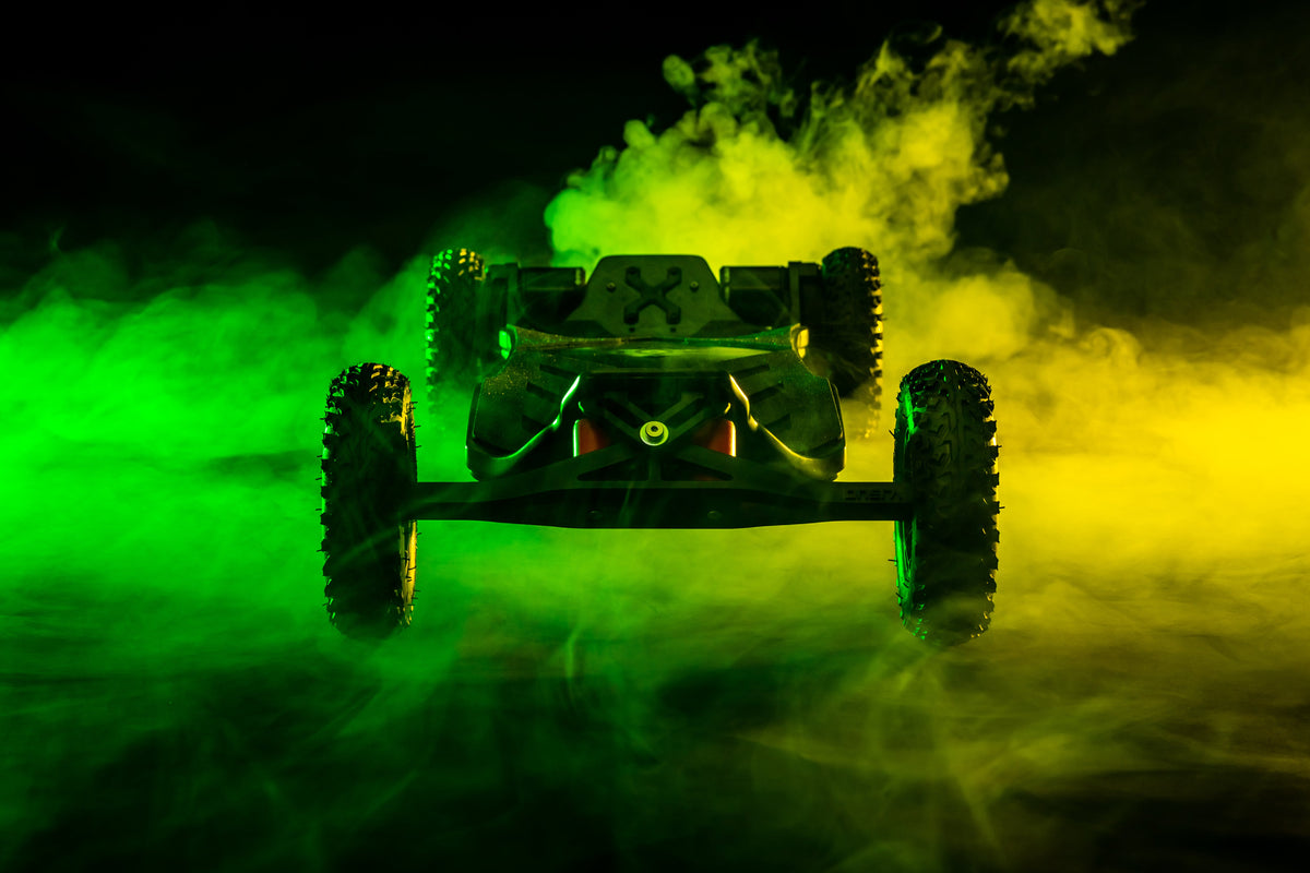 ONSRA VELAR in green and yellow smoke