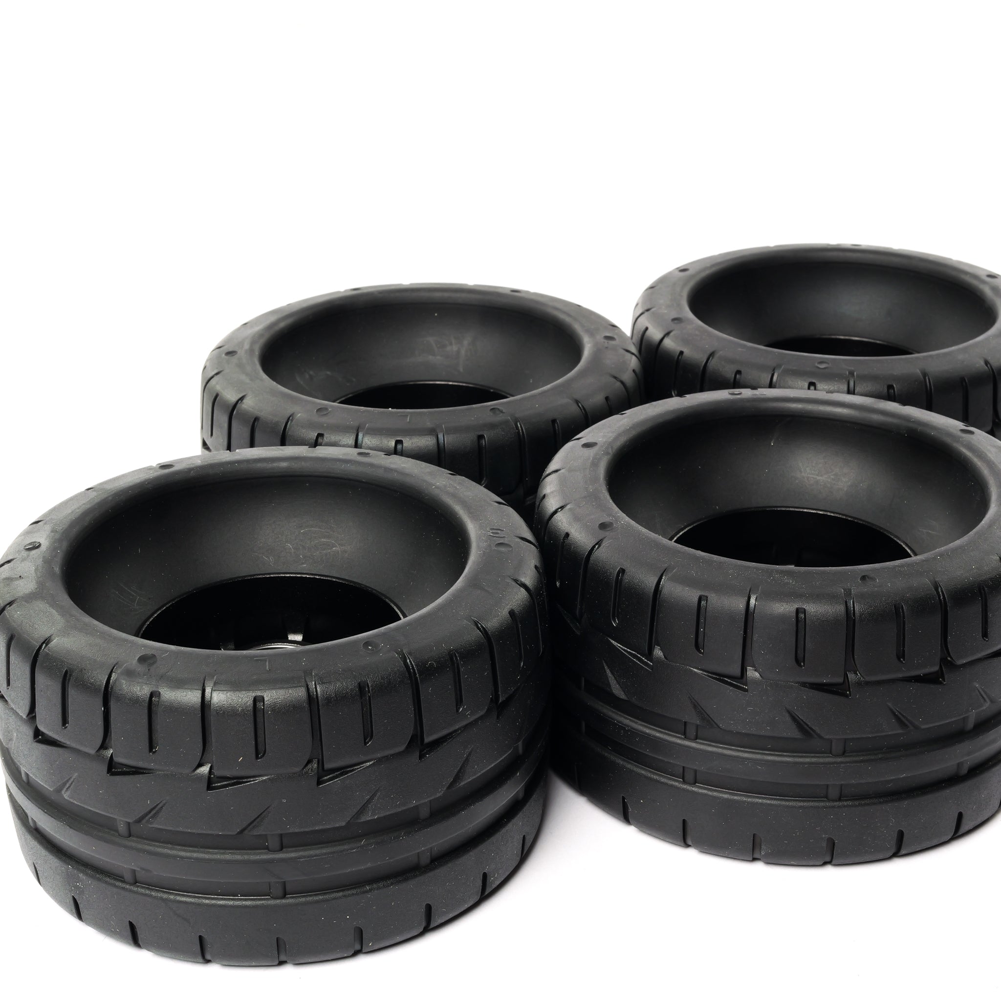 Onsra 115mm x 65mm 70A black rubber electric skateboard wheel with street tread pattern