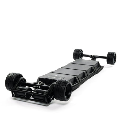 ONSRA BLACK Carve 4 electric longboard featuring a flexible bamboo deck, Gear Drive system, powerful 14S battery, precision trucks, and all-terrain wheels, designed for high-performance carving, commuting, and long-range riding.