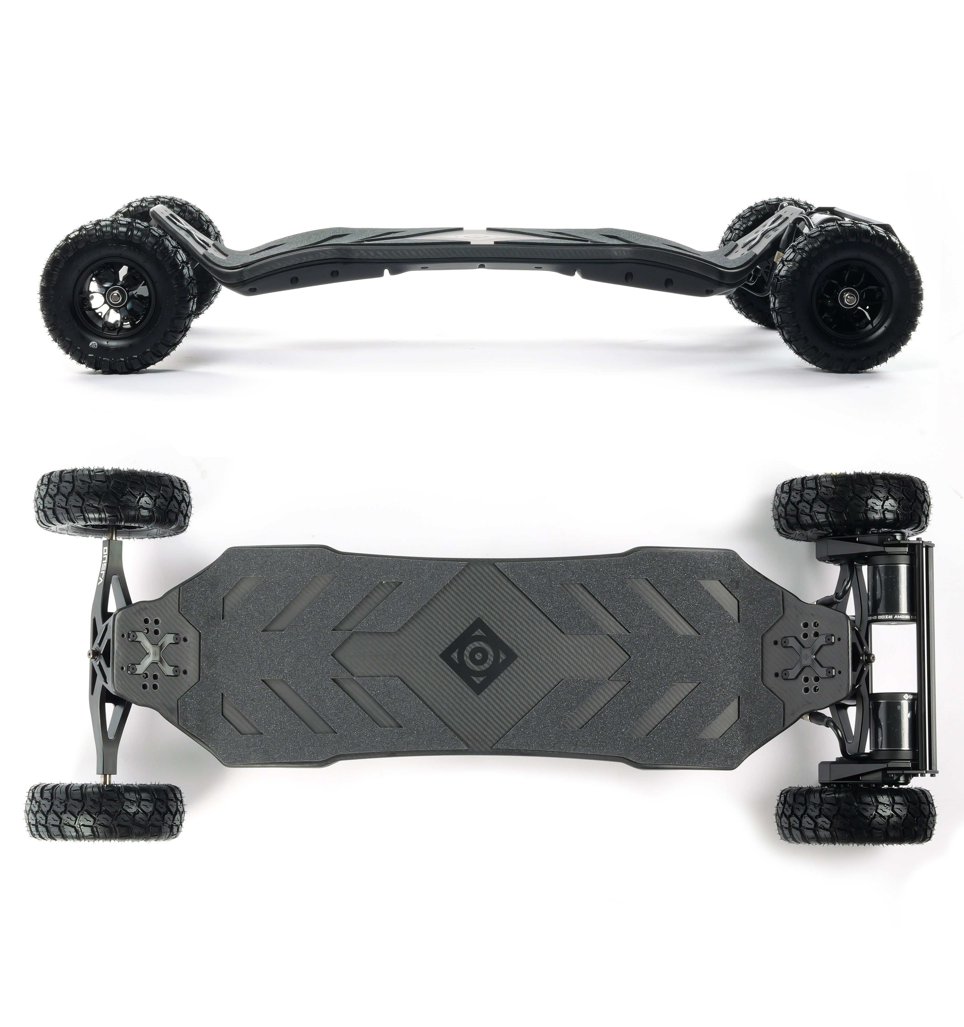 VELAR electric longboard with CNC gear drive, high-torque drivetrain, off-road wheels, and precision-machined components for powerful all-terrain performance.