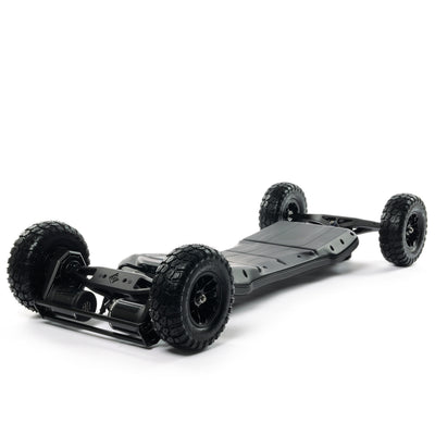 VELAR electric longboard with CNC gear drive, high-torque drivetrain, off-road wheels, and precision-machined components for powerful all-terrain performance.